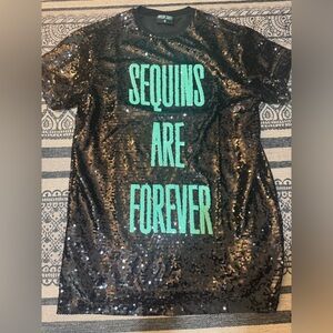 Taylor Swift Sequins Are Forever T-shirt Dress - Adult Medium